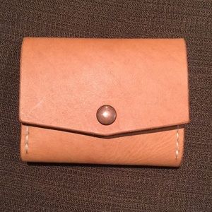 Handmade genuine leather coin/card wallet